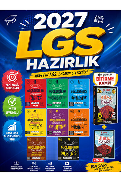 Rota Yayınları Ankara Yayıncılık 8. Sınıf Güçlendiren Soru Bankası Set + LGS ...