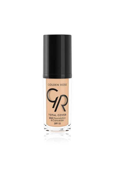 Golden Rose Fond de ten TOTAL COVER 2IN1 SPF15 - 02 IVORY 30ml