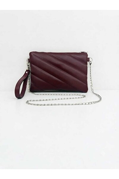 Nakışlı zincirli portföy & clutch çantası