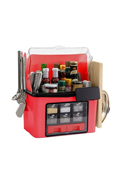 Teno ®   Organizator de bucătărie cu suporturi pentru sticle, condimente, ust...