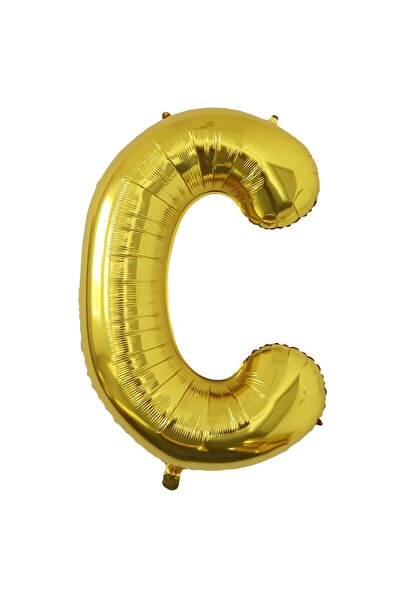 Teno ® Metallic Gold Letter C Foil Balloon, 40 cm, for Birthdays and Celebrat...