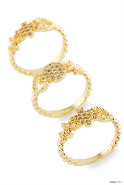 ZERO LAND Zngzrmll Heart Zircon Stone Metal (10901) Ring Yellow