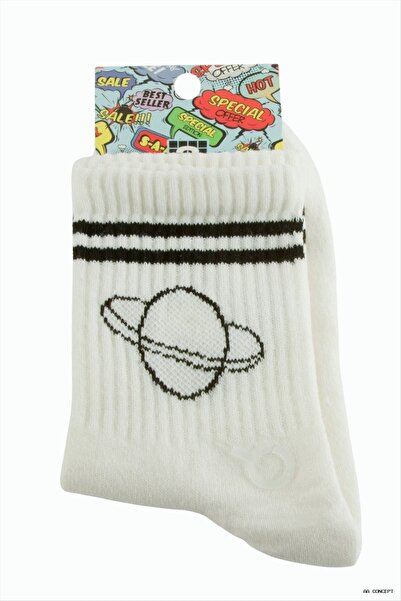 ZERO LAND Aconcept Saturn College Socks (10926) 8X28 Cream