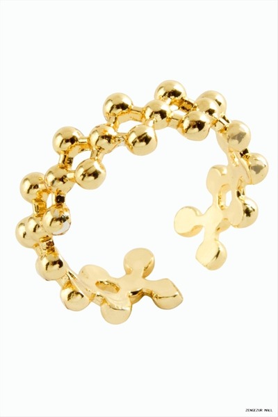 ZERO LAND Zngzrmll Zigzag Metal (10928) Ring Yellow