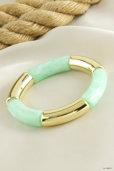 ZERO LAND CONCEPTA Zr Modal Cylindrical Plastic Bracelet (162418) Aqua Green