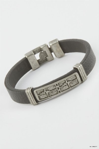 ZERO LAND CONCEPTA Ritim Faux Leather (13659) Wristband, Black