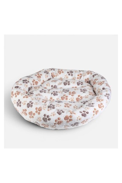 OEM Pat Culcuș Gri cu Model Oase pentru Câini Ø60 × 13 cm, cu bază antiderapantă