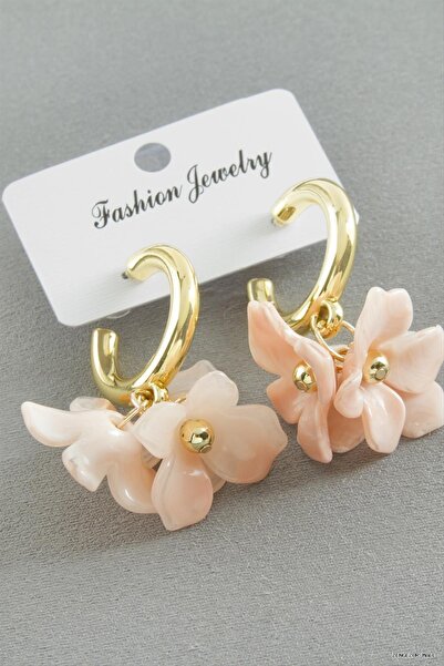 ZERO LAND Zngzrmll Flower Pearl Earrings (13120) Pink