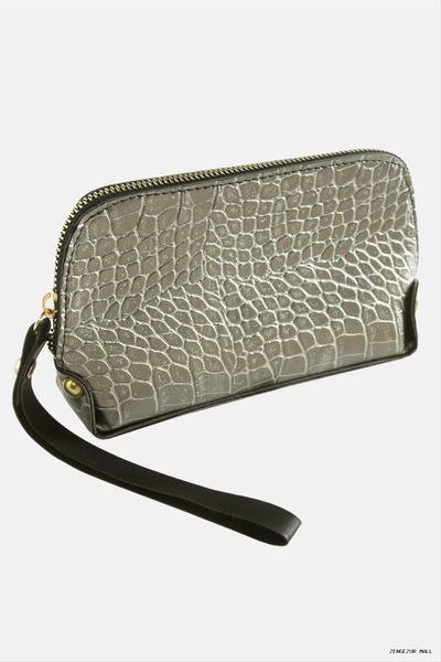 ZERO LAND Zngzrmll Rectangular Leather (41654) Wallet Gray