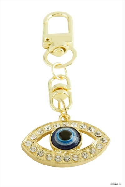 ZERO LAND Zngzrmll Eye Evil Eye Stone (05743) Keychain Yellow