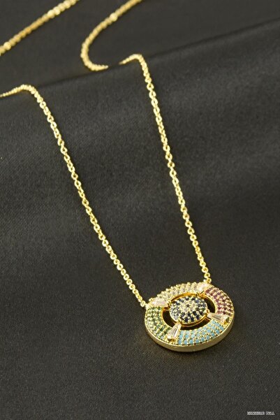 ZERO LAND Zngzrmll Rudder Zircon Stone (12353) Necklace Yellow