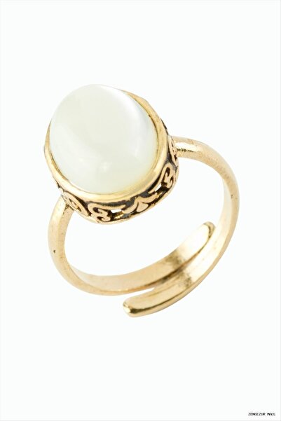 ZERO LAND Zngzrmll Oval Natural Stone Authentic (12816) Ring