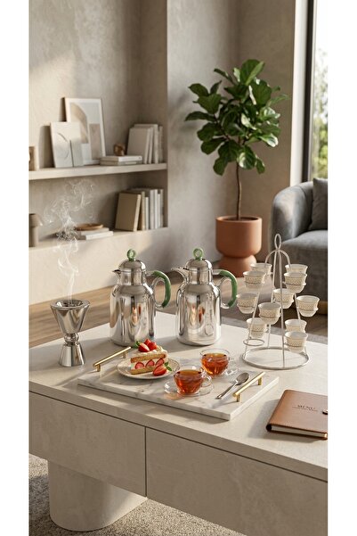 Generic *Luxury 4-Piece Hospitality Set – Tea & Coffee Tray with Cup Stand & ...