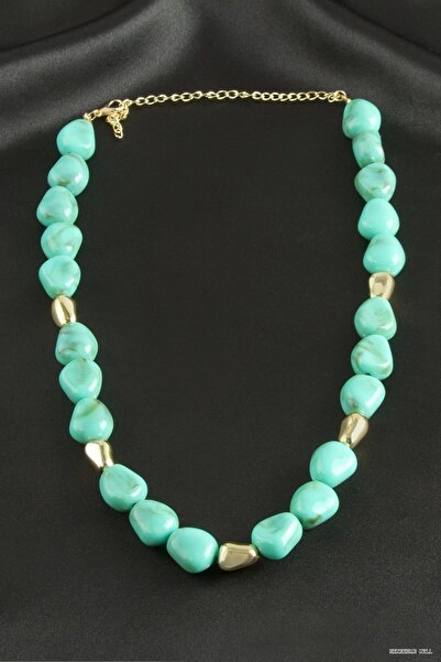ZERO LAND Zngzrmll Zr Model Oval Plastic (10133) Necklace Turquoise