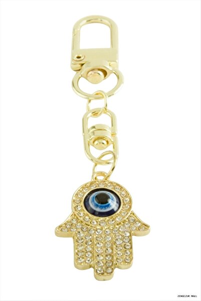 ZERO LAND Zngzrmll Fatma Ana Eli Evil Eye Stone (05747) Keychain Yellow