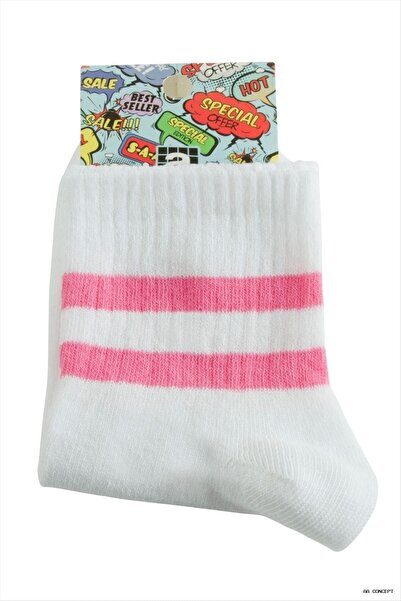 ZERO LAND Aconcept Striped College Socks (10428) 8X28 Pink