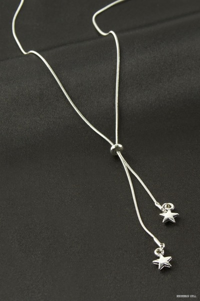 ZERO LAND Zngzrmll Star Steel Necklace (12436) Silver Color