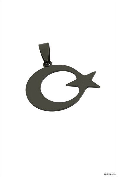 ZERO LAND Zngzrmll Moon Star Steel Pendant 2 (10253) cm Black