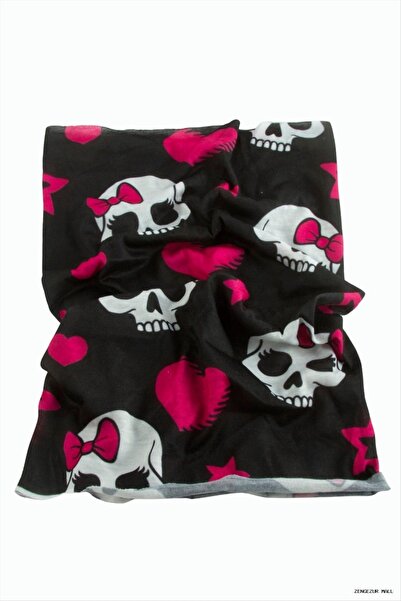 ZERO LAND Zngzrmll Skull Patterned Baff (81939) Neck Gaiter Black