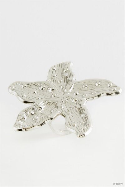 ZERO LAND CONCEPTA Flower Metal Ring (233211) Silver Color