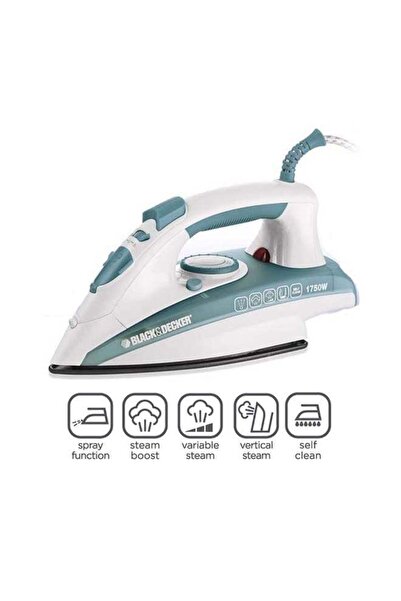 Black and Decker BLACK+DECKER Steam Iron, Ceramic Coated Soleplate, Anti-Calc...