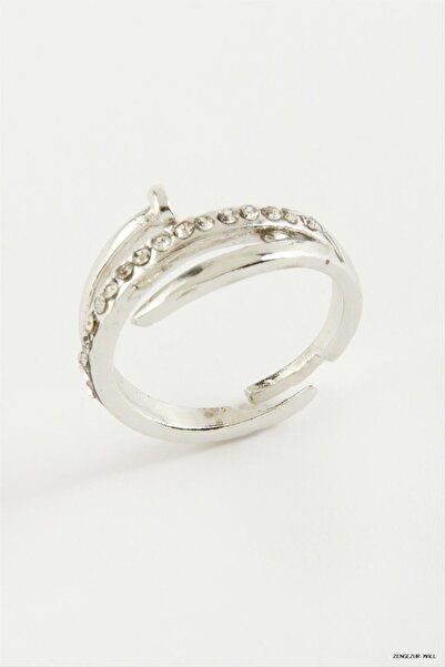ZERO LAND Zngzrmll Nails with Stone Ring (15408) Silver Color