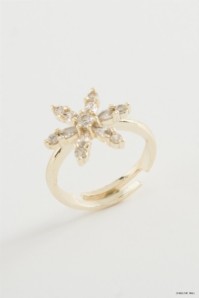 ZERO LAND Zngzrmll Lotus Zircon Stone (15550) Ring Yellow