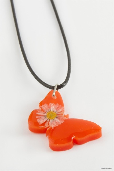 ZERO LAND Zngzrmll Oval Epoxy (15850) Pendant Orange
