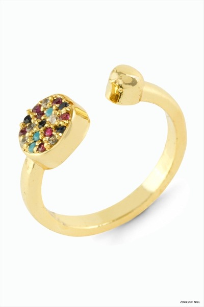 ZERO LAND Zngzrmll Colorful Zircon Stone Metal (23050) Ring Yellow