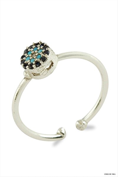 ZERO LAND Zngzrmll Evil Eye Zircon Stone Metal Ring (23043) Silver Color