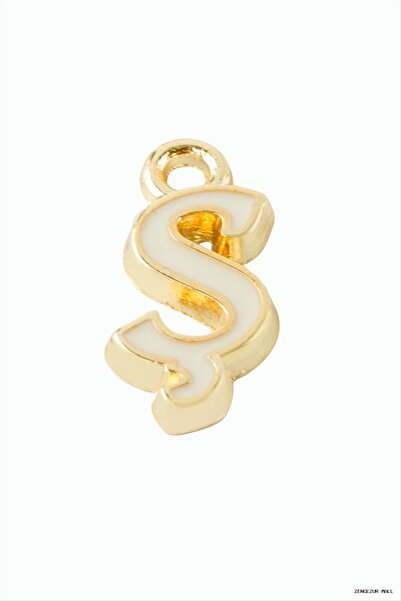 ZERO LAND Zngzrmll Yellow Color Tassel Pendant (24020) Letter S