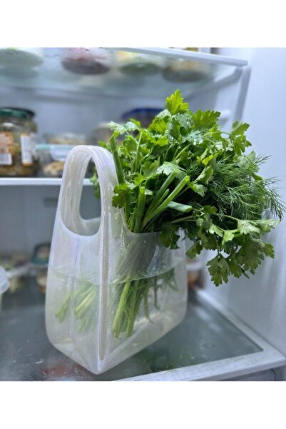 MORROW WORKS 3D Tasarım Plastik Poşet Görünümlü Dekoratif Vazo, Çok Amaçlı Dü...