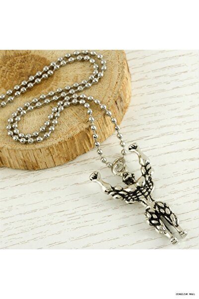ZERO LAND Zngzrmll Fitnes Metal Necklace (21716) Silver Color
