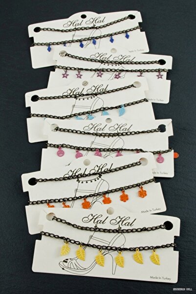 ZERO LAND Zngzrmll Mixed Sequin Chain (23531) Anklet Black
