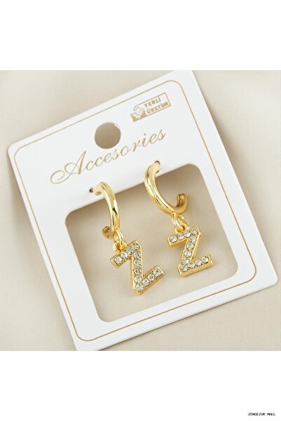 ZERO LAND Zngzrmll Lettered New Season Metal (21213) Stone Earrings