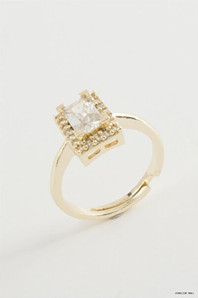ZERO LAND Zngzrmll Rectangular Single Stone (15543) Ring Yellow