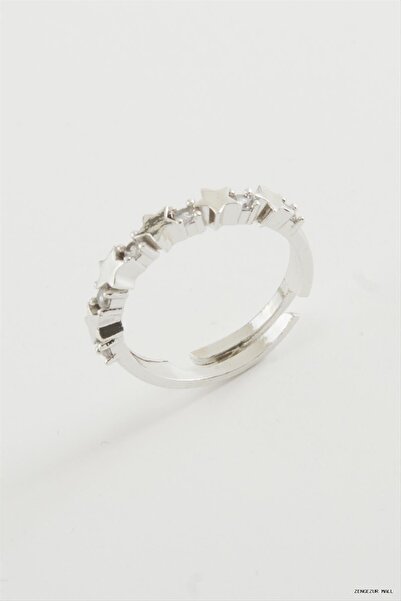 ZERO LAND Zngzrmll Star with Stones Ring (15617) Silver Color