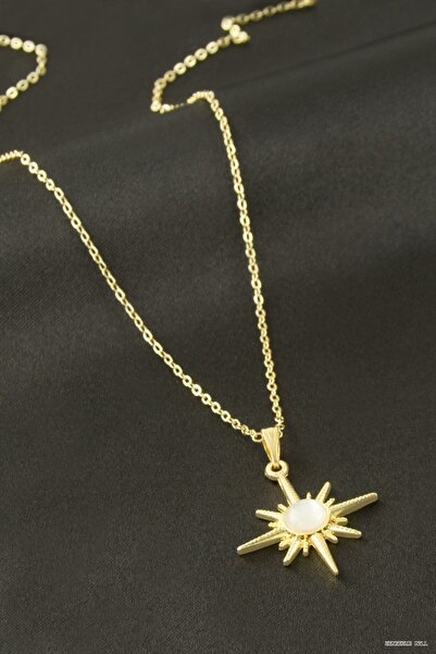 ZERO LAND Zngzrmll Star Stone Pendant (24004) Necklace Yellow