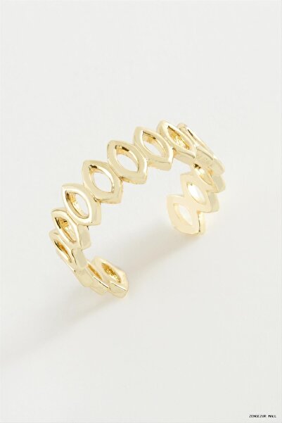 ZERO LAND Zngzrmll Oval Chain Pattern Metal (25112) Ring Yellow