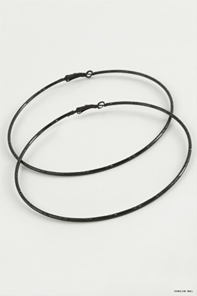ZERO LAND Zngzrmll Dotted Metal Hoop Earrings 8-9-10 cm (30806) 8 cm