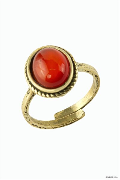 ZERO LAND Zngzrmll Oval Natural Stone Authentic (24724) Ring Agate