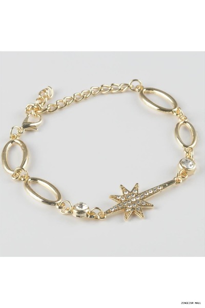 ZERO LAND Zngzrmll Star Figured Stone Metal (32208) Bracelet Yellow