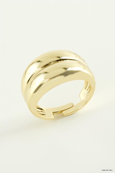 ZERO LAND Zngzrmll Double Row Metal (30417) Ring Yellow
