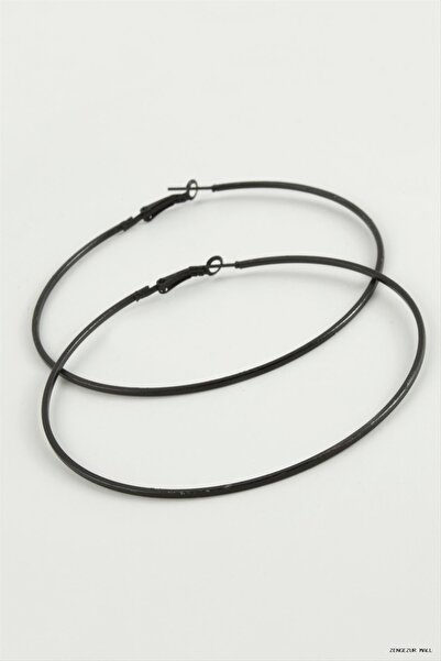 ZERO LAND Zngzrmll Thin Tube Metal Hoop Earrings 8-9-10 cm (30813) 9 cm