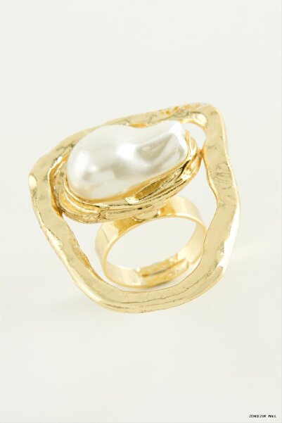 ZERO LAND Zngzrmll Oval Pearl Metal (30531) Ring Yellow