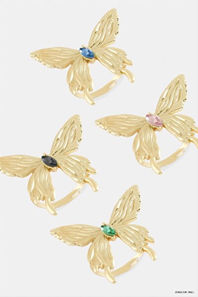 ZERO LAND Zngzrmll Crystal Stone Metal (30037) Ring Yellow