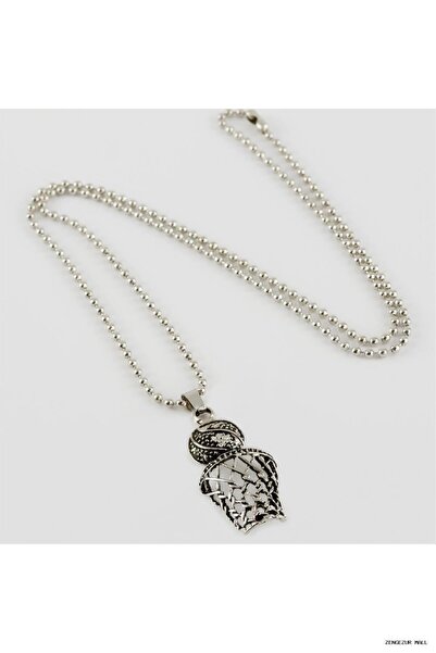 ZERO LAND Zngzrmll Basketball Figured Men's Necklace (34109) Silver Color