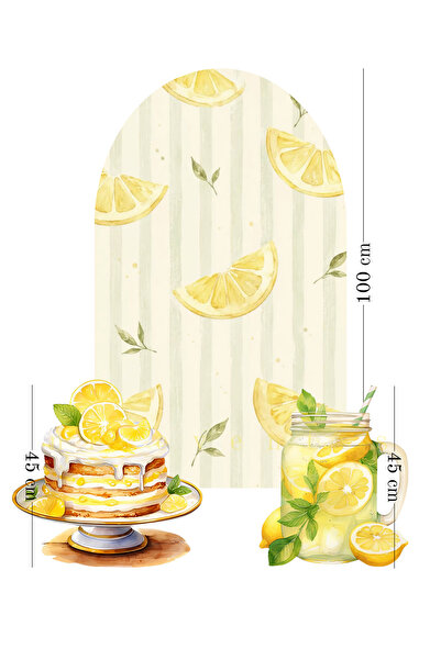 Nice events Limonata standı ayaklı pano seti doğum günü limonata konsept