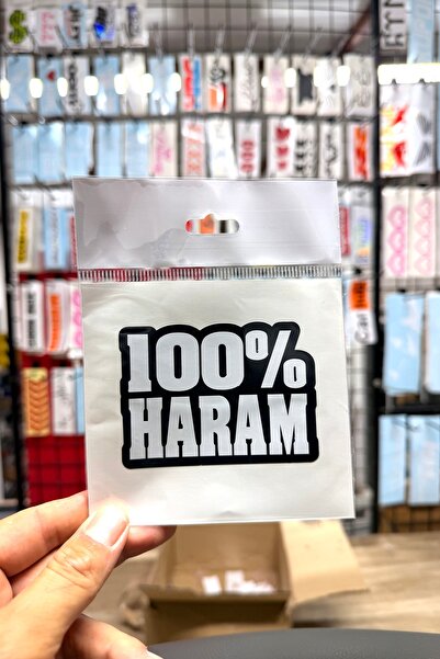 Yalıgraf Reklam Tabela 100% Haram Motor Sticker Helmet Sticker Auto Sticker J...
