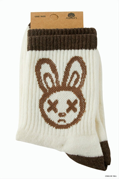 ZERO LAND Zngzrmll Rabbit College Socks (53635) 8X28 Brown